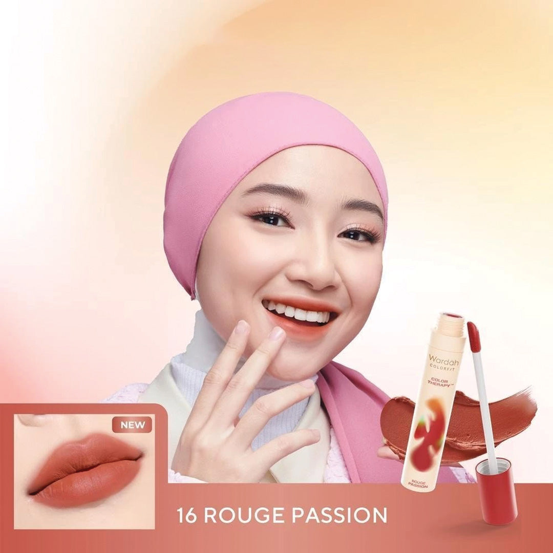 Wardah Colorfit Velvet Lip Mousse Color Therapy - Mousse-like Soft Matte Finish with Blurry Effect