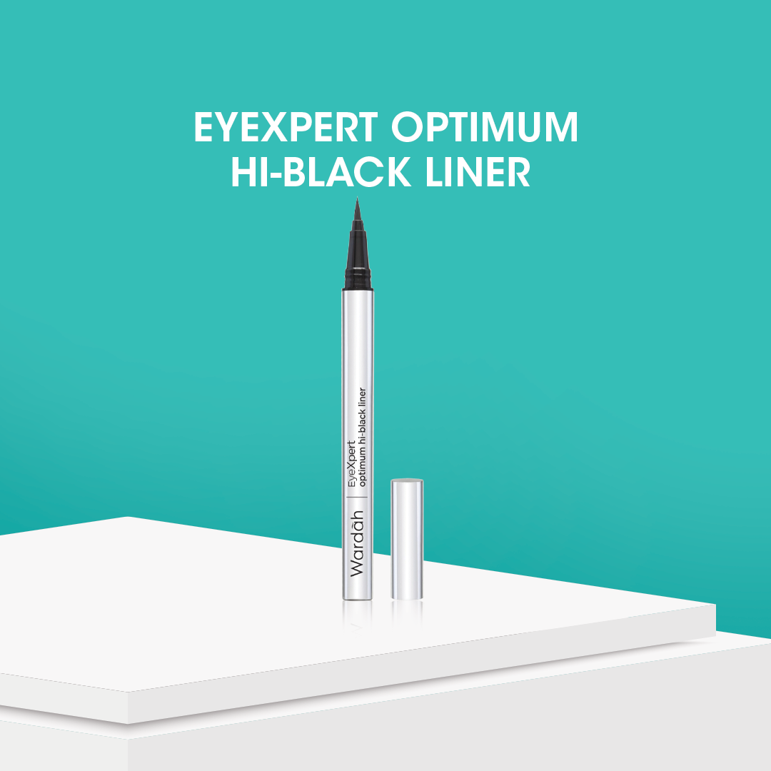 Wardah EyeXpert Optimum Hi-Black Liner -Waterproof Felt Tip Eyeliner with Intense Color, Long-Lasting Eyeliner