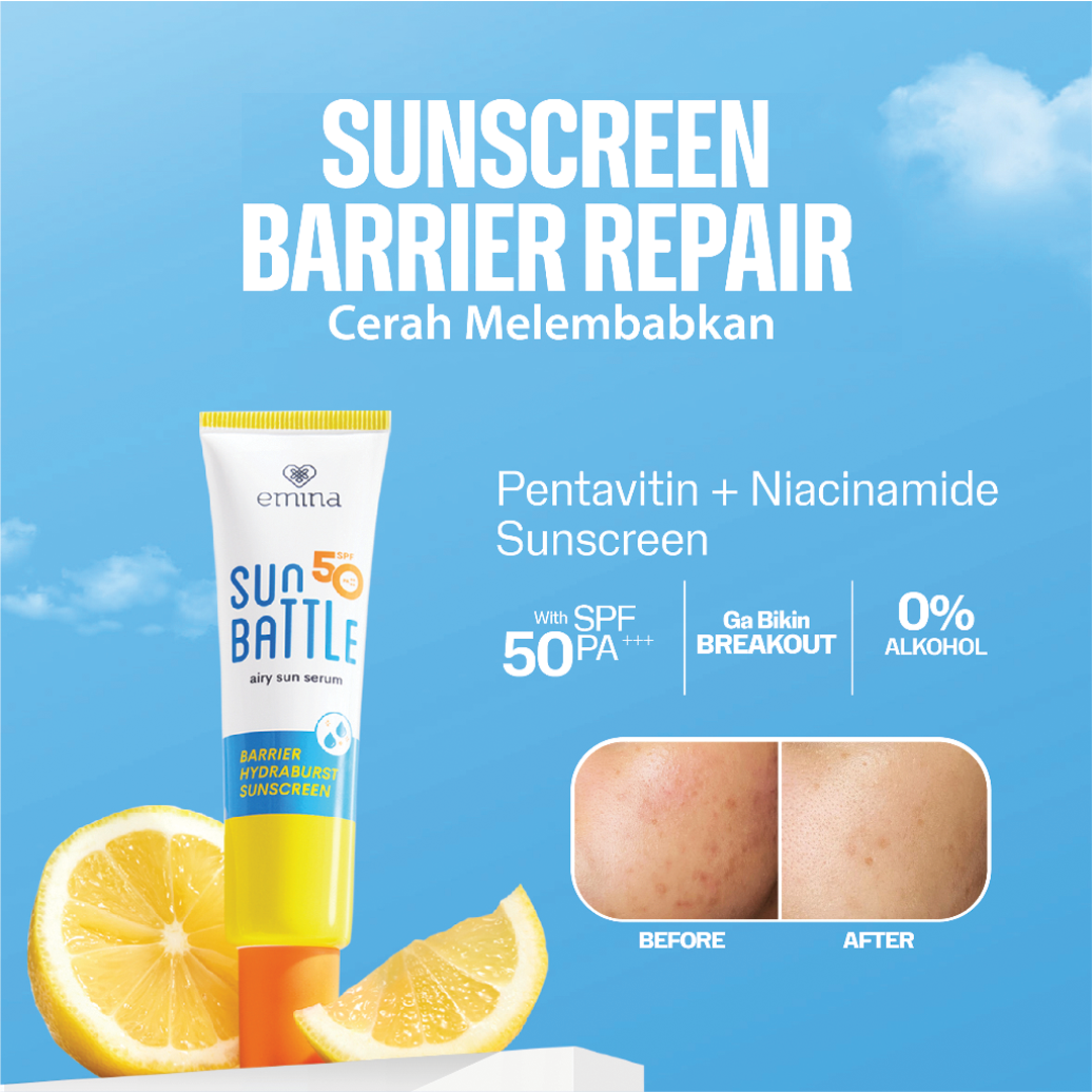 Emina Sun Battle SPF 50 PA++++ Barrier Hydraburst Sunscreen 30 ml