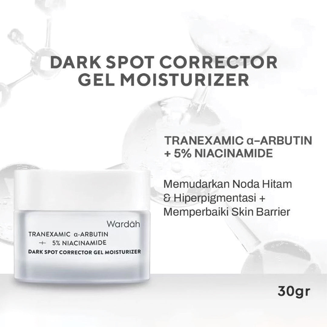 Wardah Tranexamic α-Arbutin + 5% Niacinamide Dark Spot Corrector Gel Moisturizer 30g