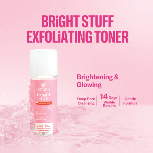 Emina Bright Stuff Exfoliating Toner 100 ml - Brightening & Glowing