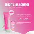 EMINA Bright Stuff Niacinamide Oxy Ceramide Facial Brightening Cleanser 100ml | Clears dullness