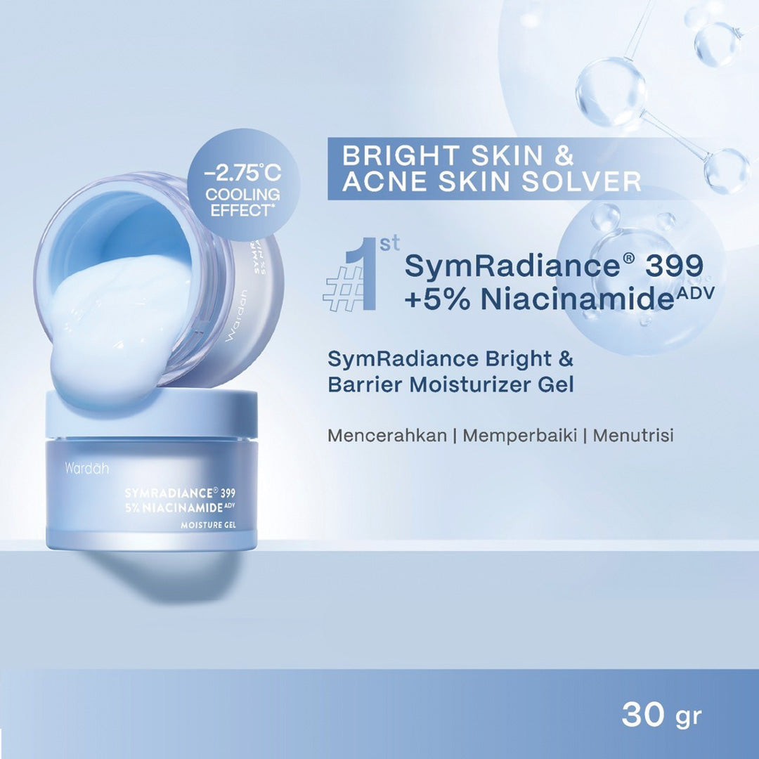 Wardah Symradiance® 399 5% Niacinamide ADV Bright & Barrier Boost Moisture Gel 30 g