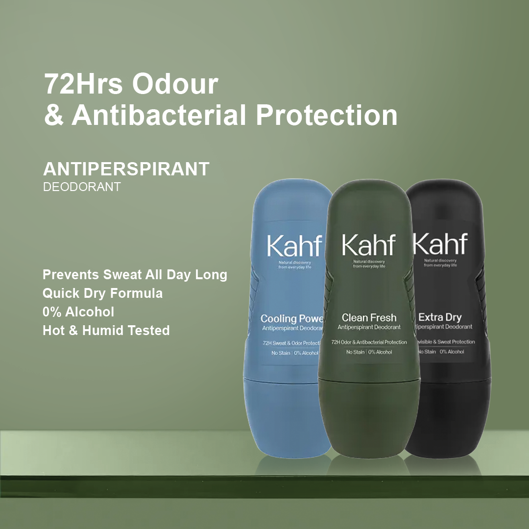 Kahf Anti Perspirant Deodorant Roll On (45ml) 72H Invisible & Sweat Protection