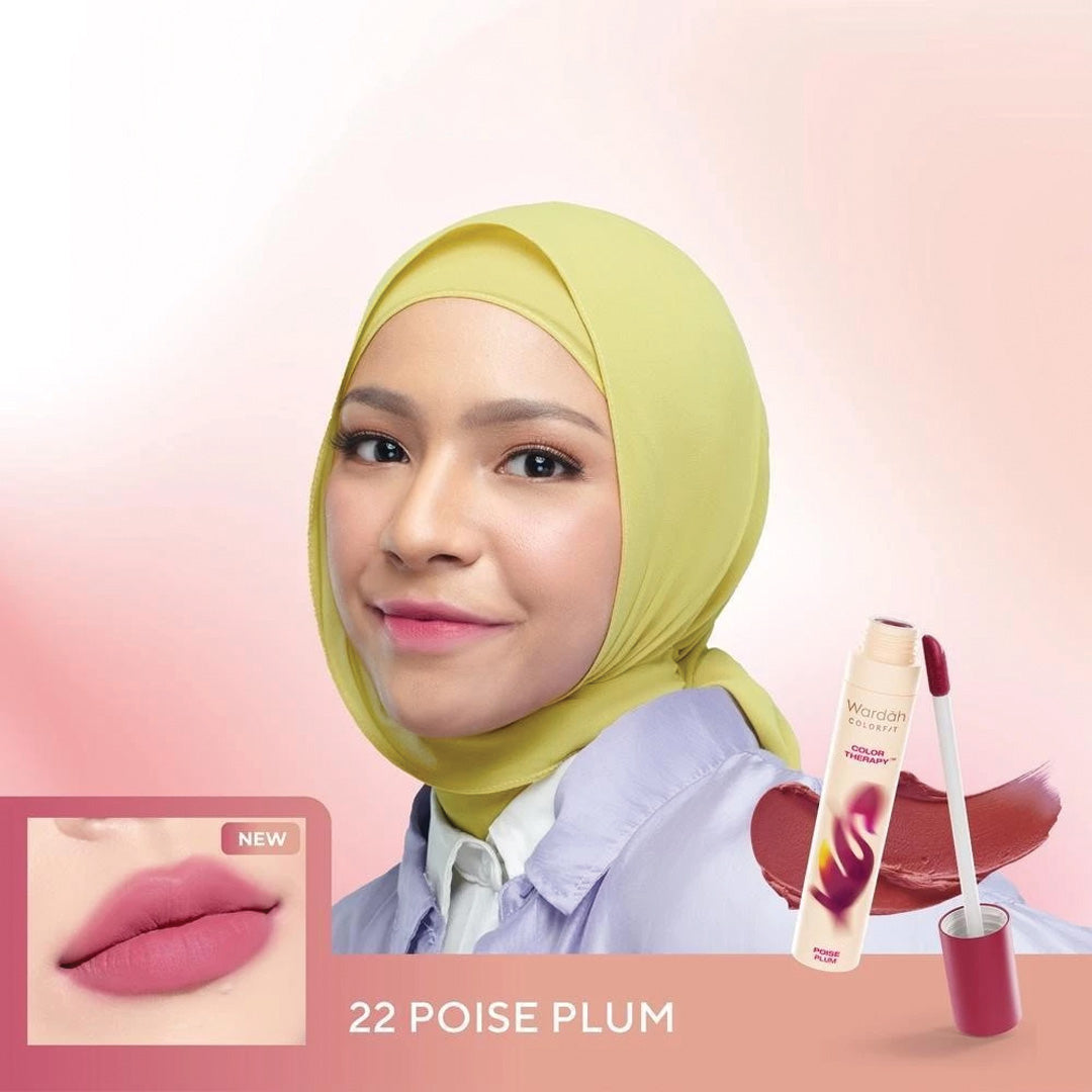 Wardah Colorfit Velvet Lip Mousse Color Therapy - Mousse-like Soft Matte Finish with Blurry Effect