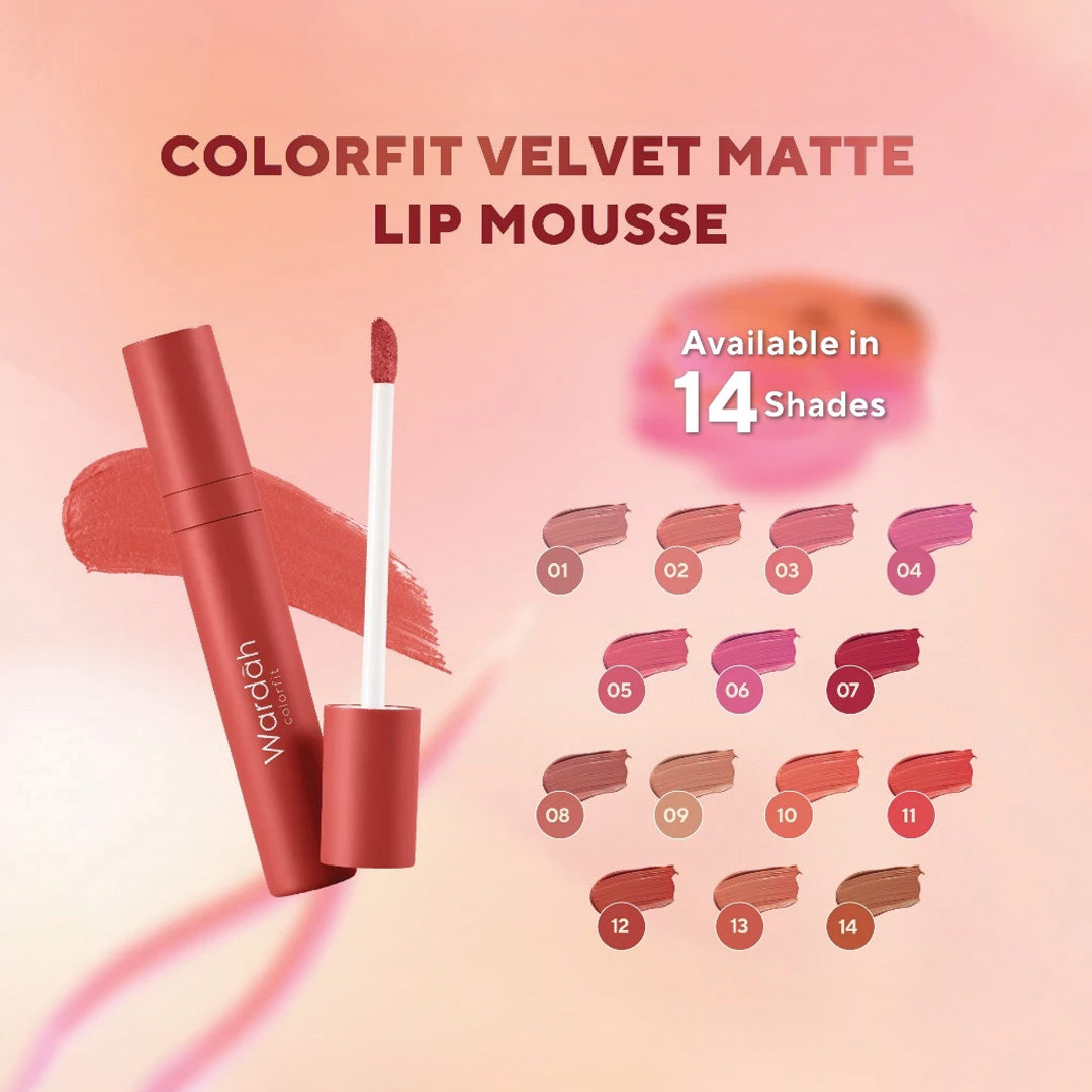 Wardah Colorfit Velvet Matte Lip Mousse – Long-Lasting & Waterproof