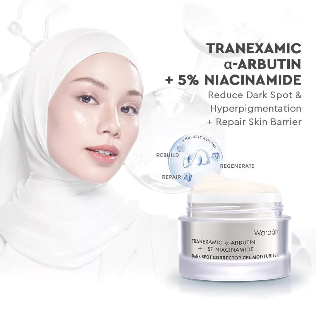 Wardah Tranexamic α-Arbutin + 5% Niacinamide Dark Spot Corrector Gel Moisturizer 30g