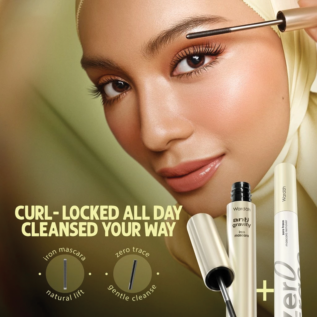 Wardah Anti Gravity Iron Mascara Natural Volumizing Lengthening Mascara