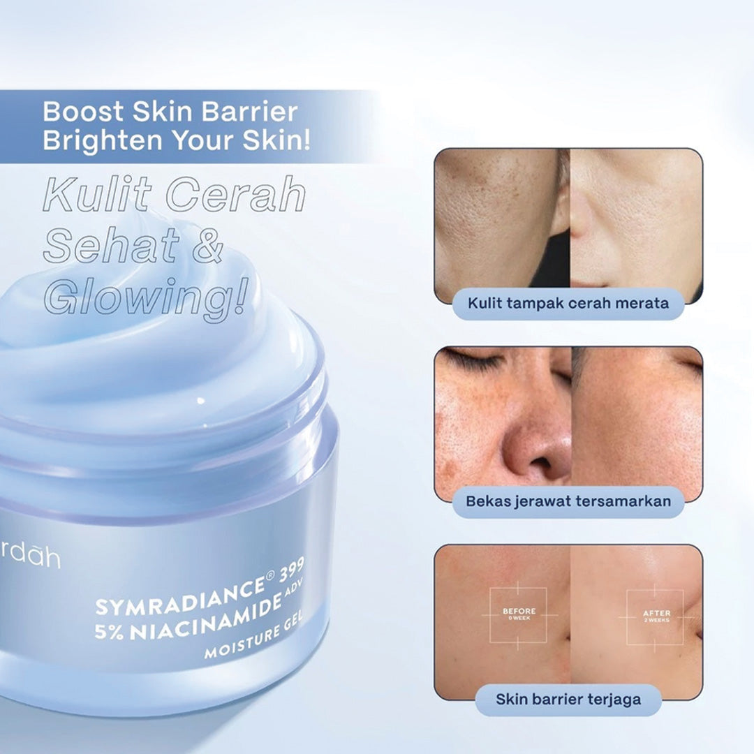 Wardah Symradiance® 399 5% Niacinamide ADV Bright & Barrier Boost Moisture Gel 30 g