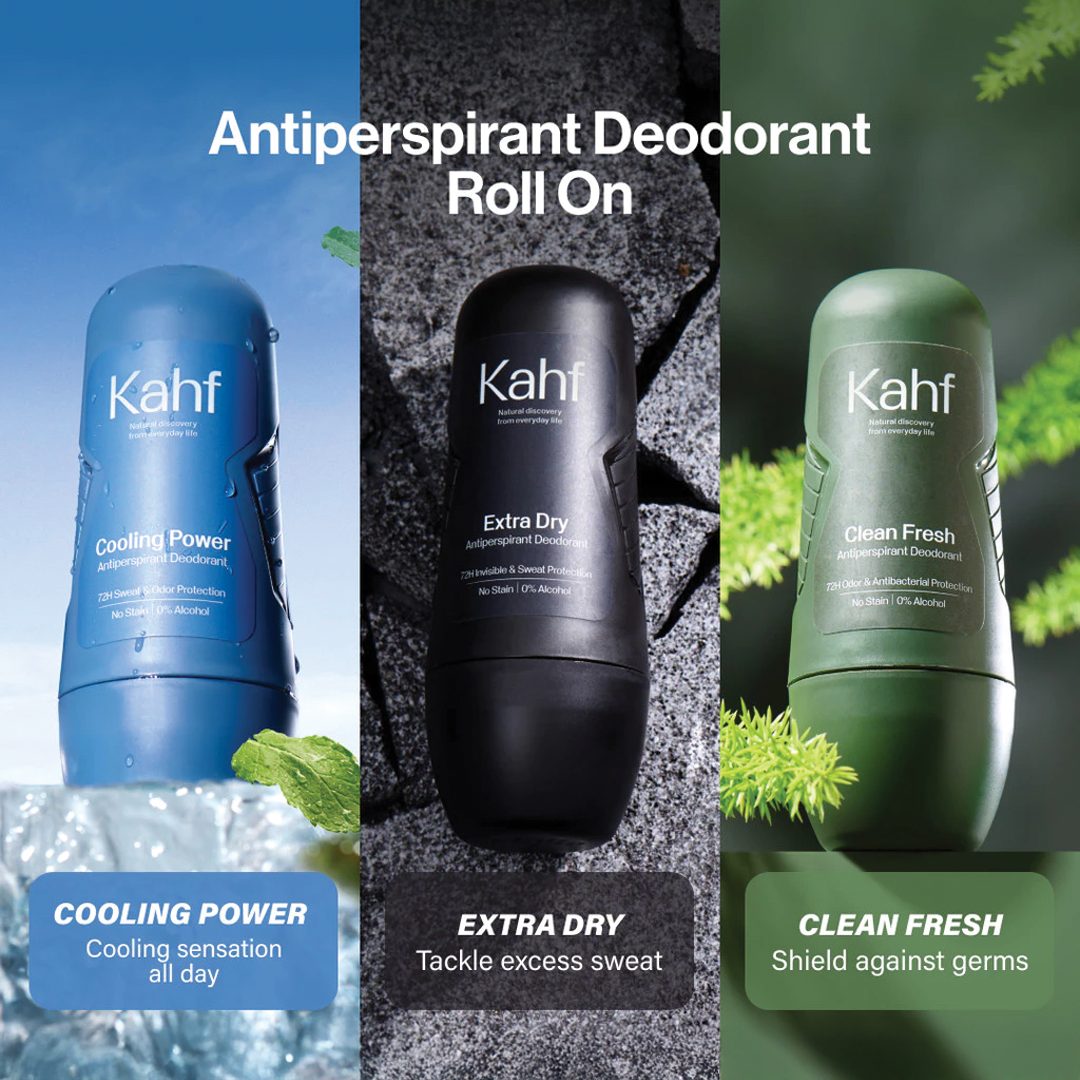 Kahf Anti Perspirant Deodorant Roll On (45ml) 72H Invisible & Sweat Protection