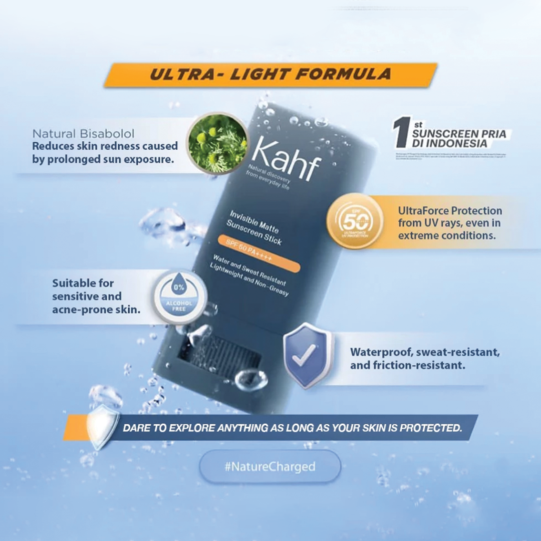 Kahf Invisible Matte Sunscreen Stick 22 g