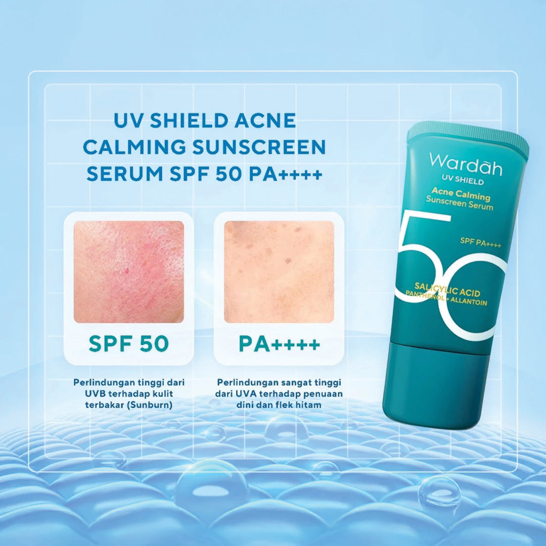 Wardah UV Shield Acne Calming Sunscreen Serum SPF 50 PA++++ 40 ml