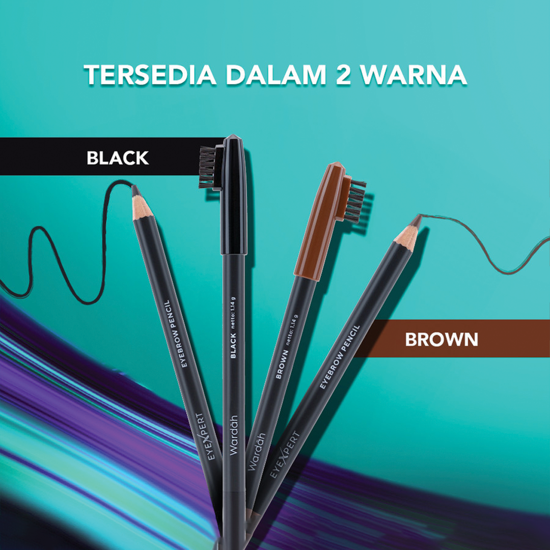 Wardah EyeXpert Eyebrow Pencil - Creamy texture, Long last, Easy to use