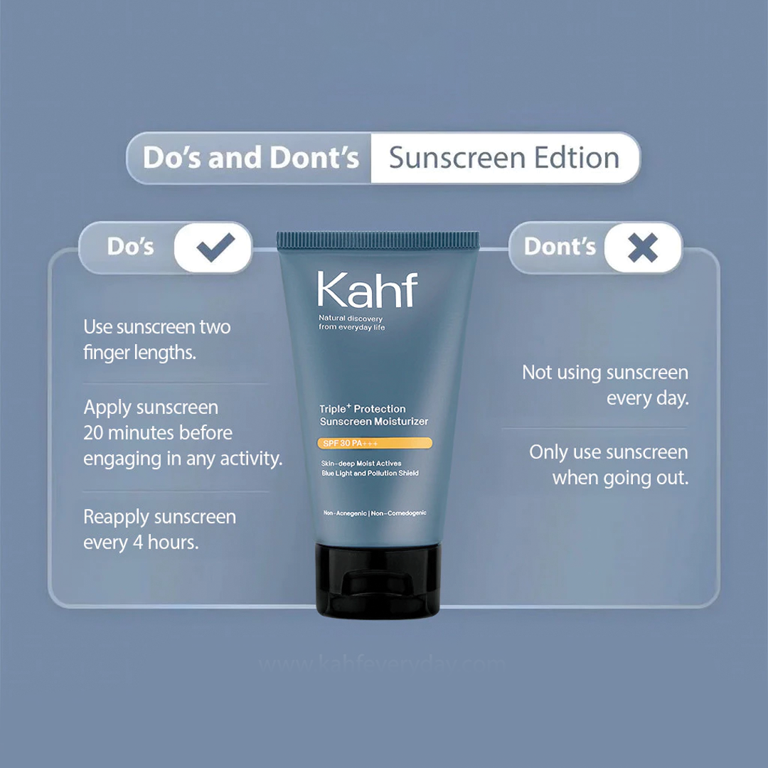 Kahf Triple+ Protection Sunscreen Moisturizer 30 ml