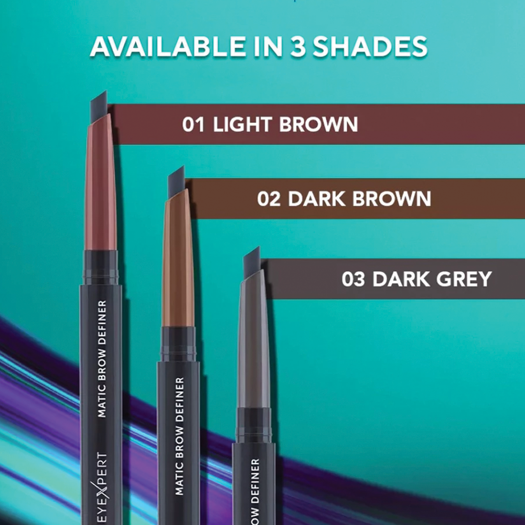 Wardah EyeXpert Matic Brow Definer - Waterproof,Oval Shaped Tip, Last 8 Hours, Powdery Texture,Natural Finish