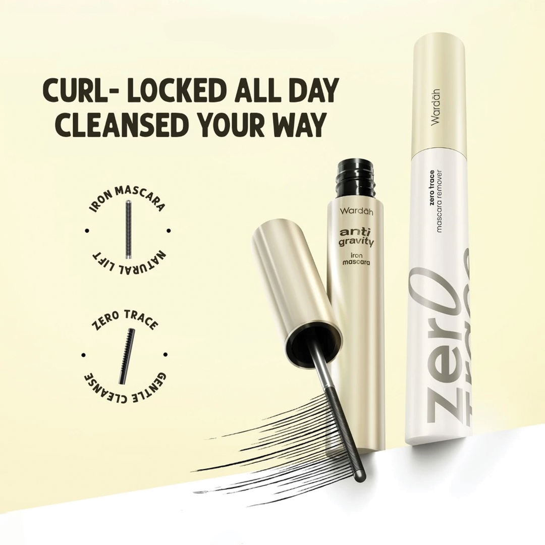 Wardah Anti Gravity Iron Mascara Natural Volumizing Lengthening Mascara