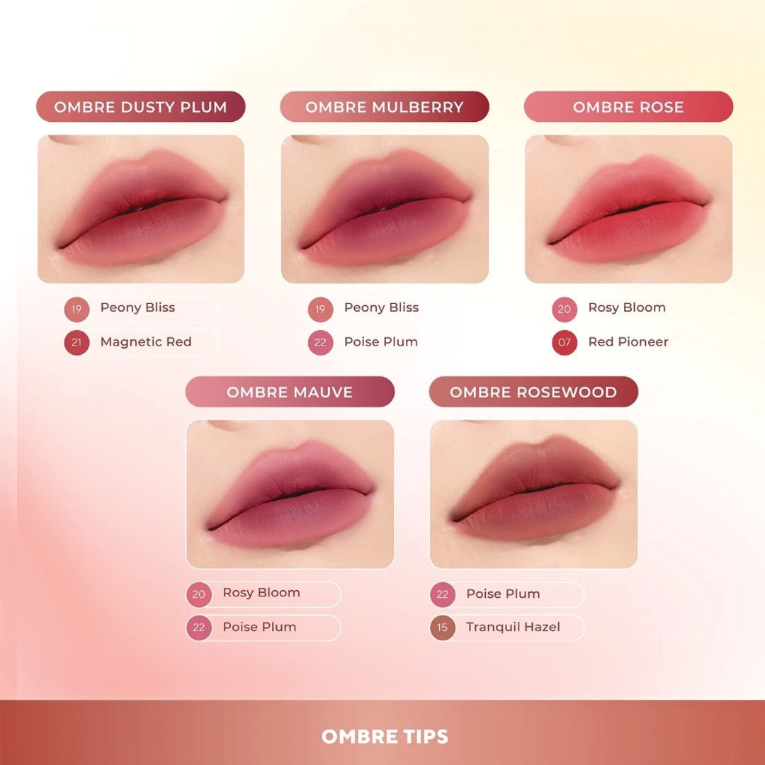 Wardah Colorfit Velvet Lip Mousse Color Therapy - Mousse-like Soft Matte Finish with Blurry Effect