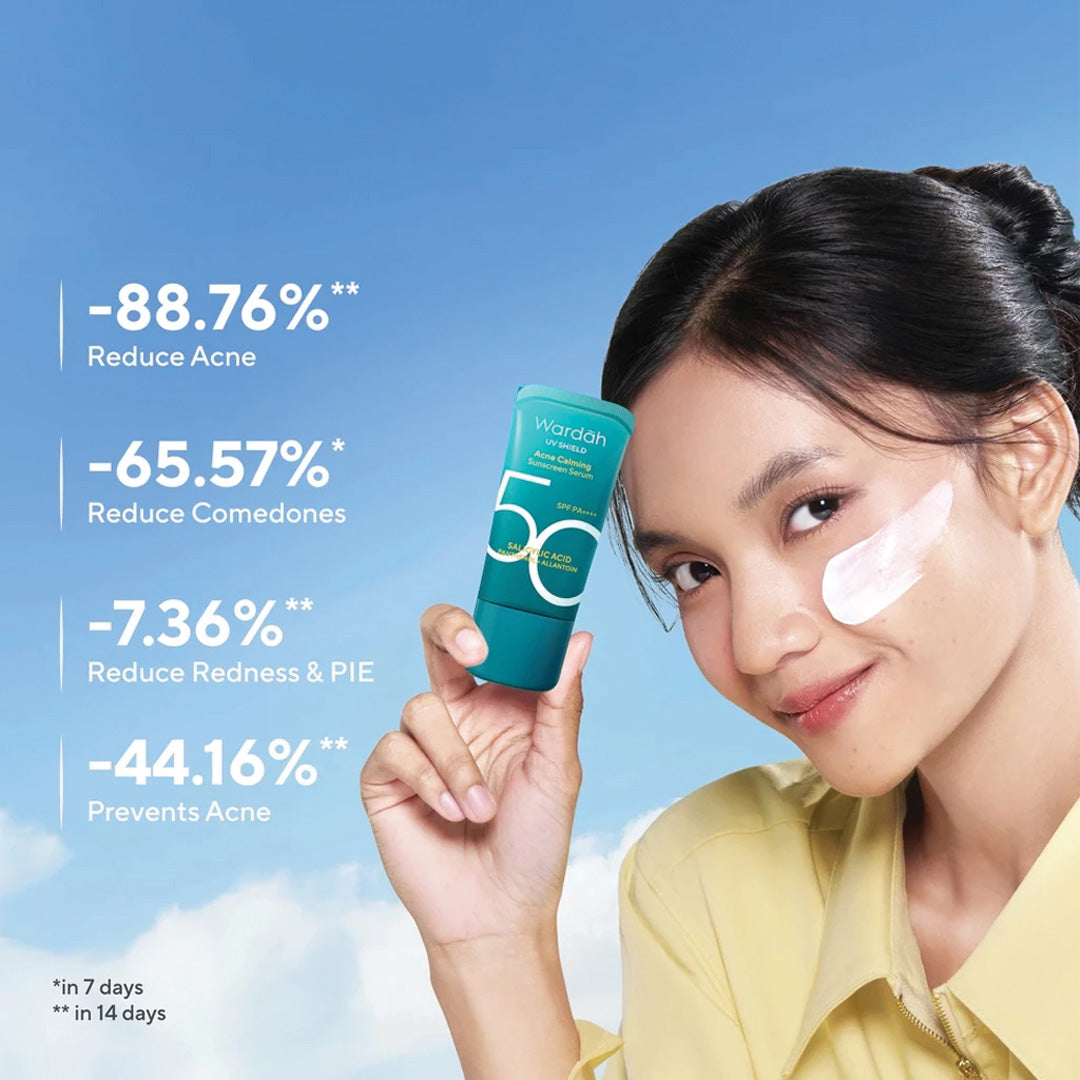 Wardah UV Shield Acne Calming Sunscreen Serum SPF 50 PA++++ 40 ml