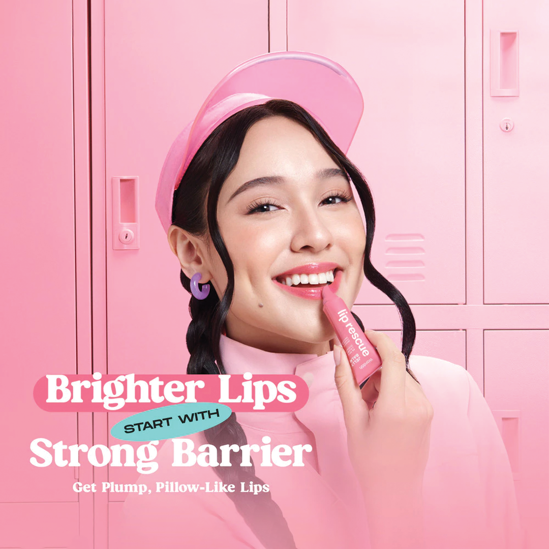 Wardah Lip Rescue Jelly Balm Dusty Rose - Brighten Dark Lips, Plump-pillow like,Hydrates, Smoothen Lips,Vitamin C