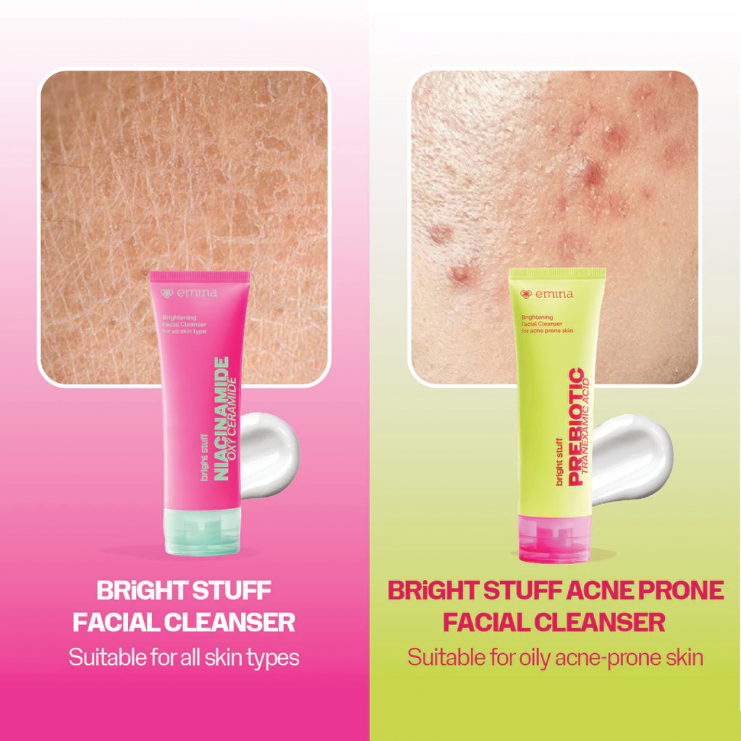 EMINA Bright Stuff Niacinamide Oxy Ceramide Facial Brightening Cleanser 100ml | Clears dullness