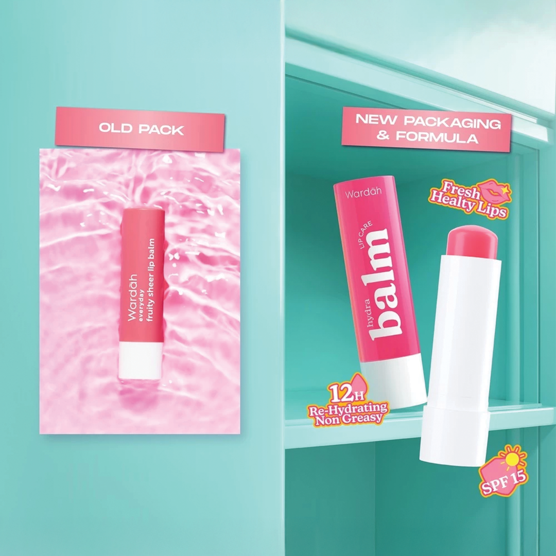 Wardah Hydrabalm Lip Care 4g-Longer Hydration Stronger Lip Barrier-12H Hydration,SPF 15+Vit C
