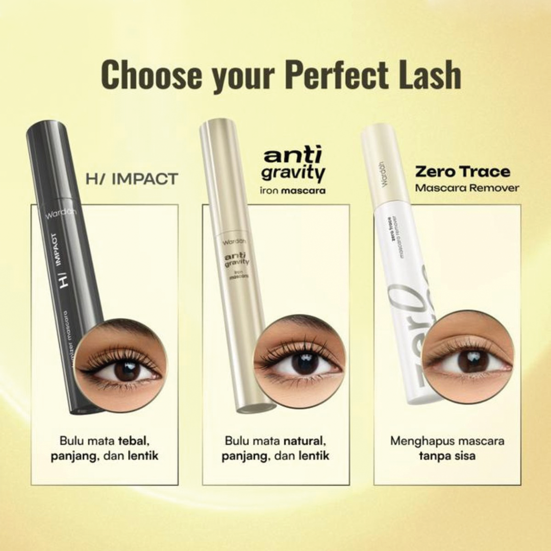 Wardah Anti Gravity Iron Mascara Natural Volumizing Lengthening Mascara