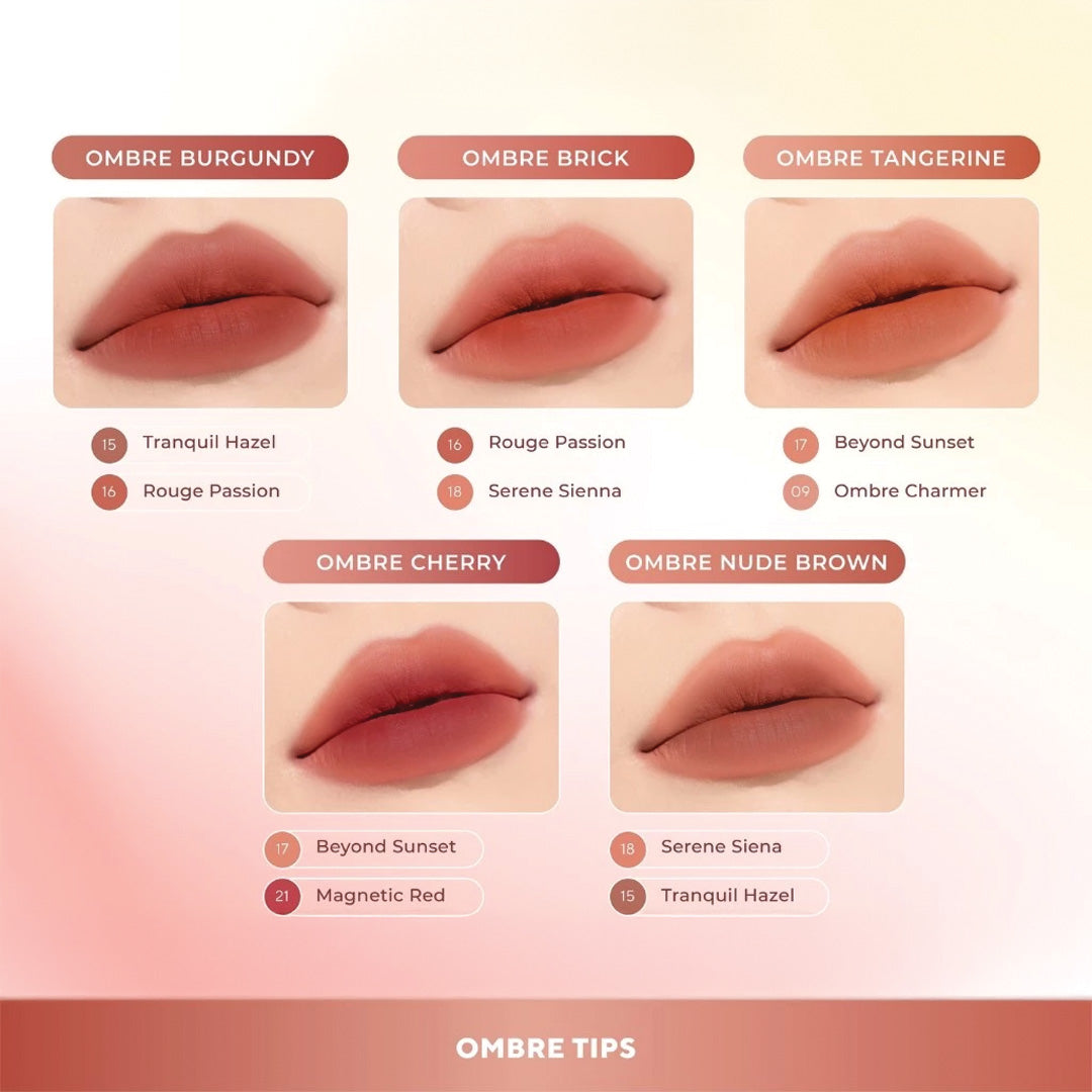 Wardah Colorfit Velvet Lip Mousse Color Therapy - Mousse-like Soft Matte Finish with Blurry Effect