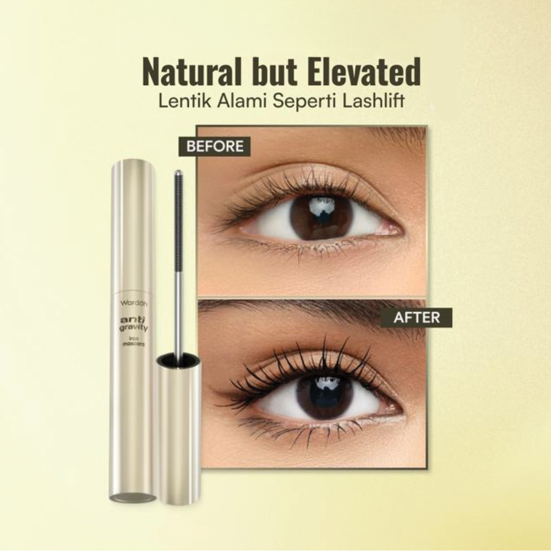 Wardah Anti Gravity Iron Mascara Natural Volumizing Lengthening Mascara