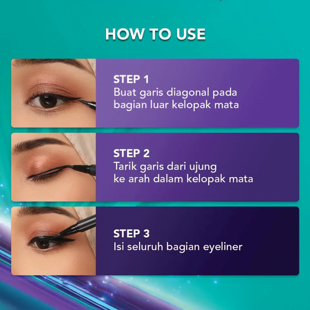 Wardah EyeXpert Optimum Hi-Black Liner -Waterproof Felt Tip Eyeliner with Intense Color, Long-Lasting Eyeliner