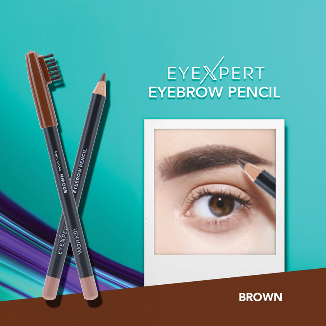 Wardah EyeXpert Eyebrow Pencil - Creamy texture, Long last, Easy to use