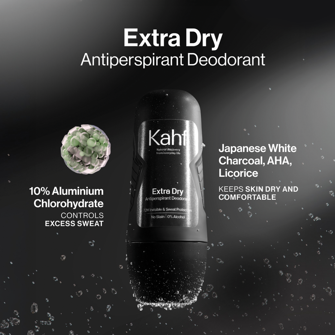 Kahf Anti Perspirant Deodorant Roll On (45ml) 72H Invisible & Sweat Protection