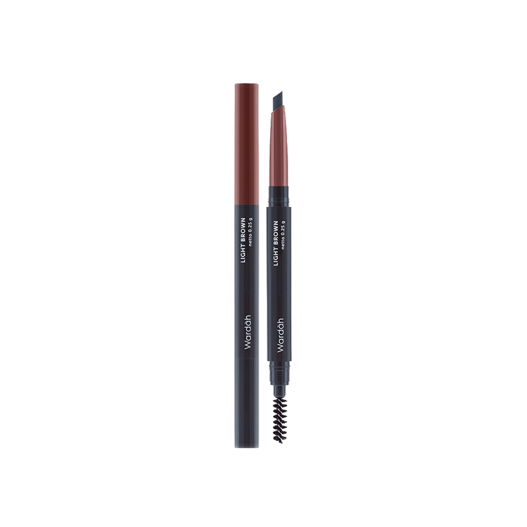 Wardah EyeXpert Matic Brow Definer - Waterproof,Oval Shaped Tip, Last 8 Hours, Powdery Texture,Natural Finish