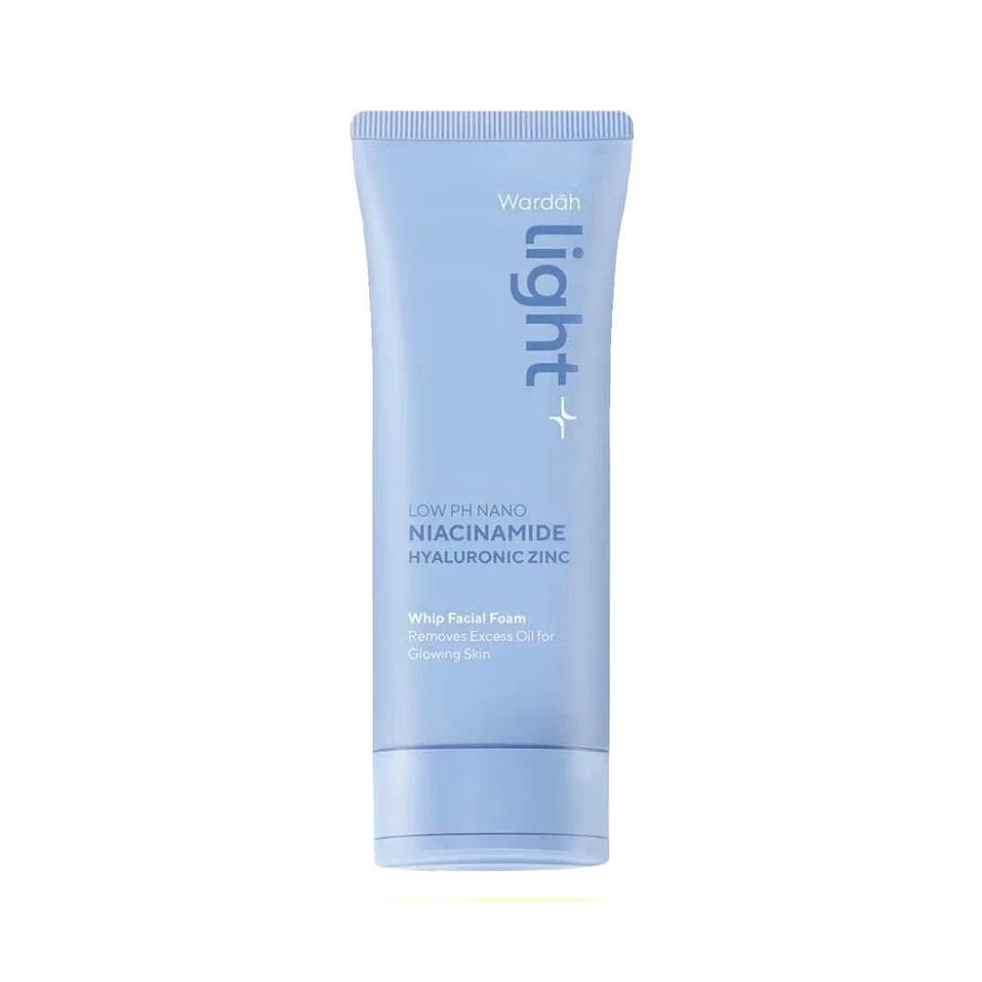 Wardah Light+ Low pH Nano Niacinamide Hyaluronic Zinc Whip Facial Foam 100 ml (Non Eyecatch)