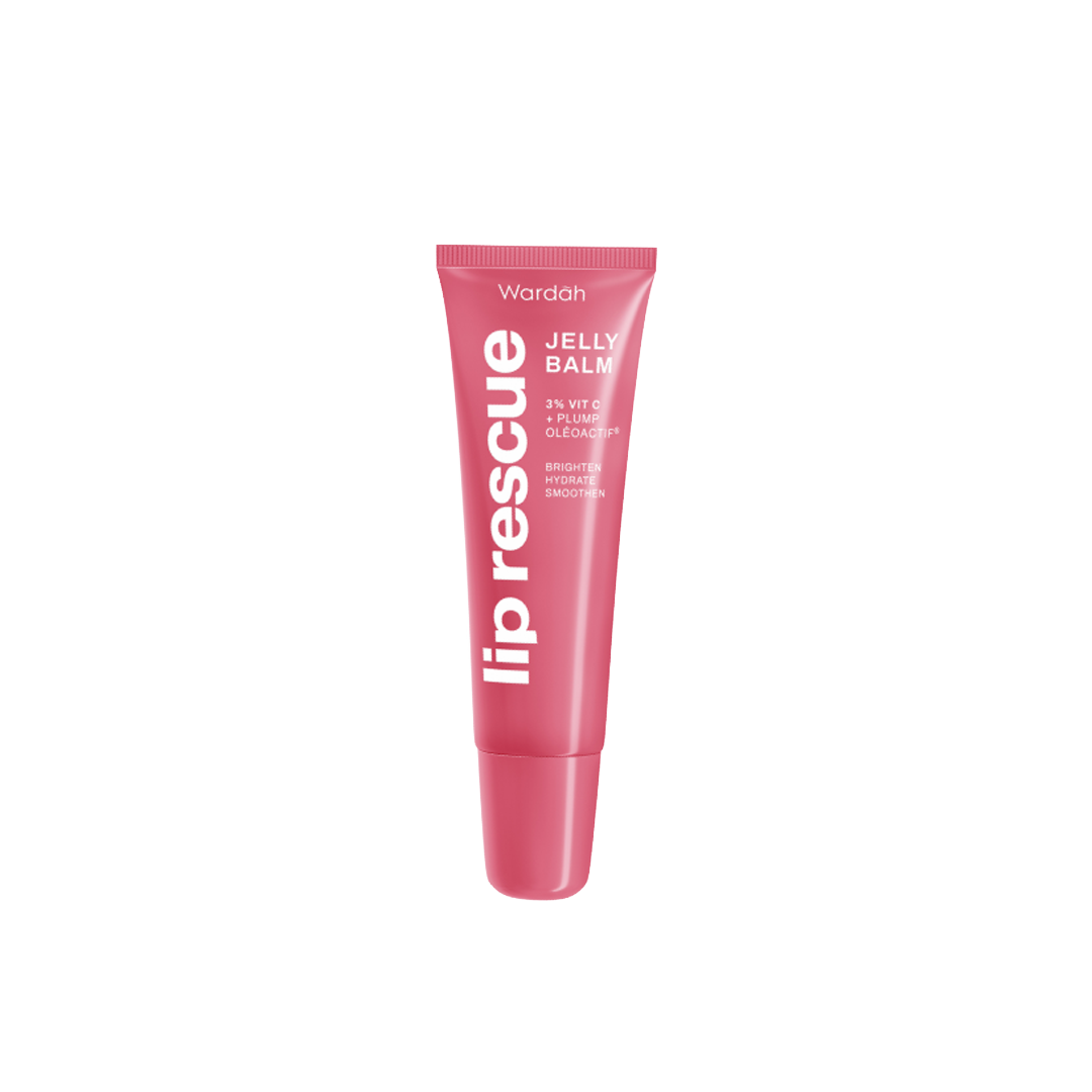 Wardah Lip Rescue Jelly Balm Dusty Rose - Brighten Dark Lips, Plump-pillow like,Hydrates, Smoothen Lips,Vitamin C